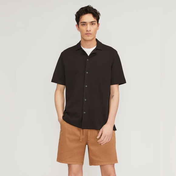 Everlane Other - Everlane The Pique short sleeve shirt knit camp collar button down Men Sz L NWT